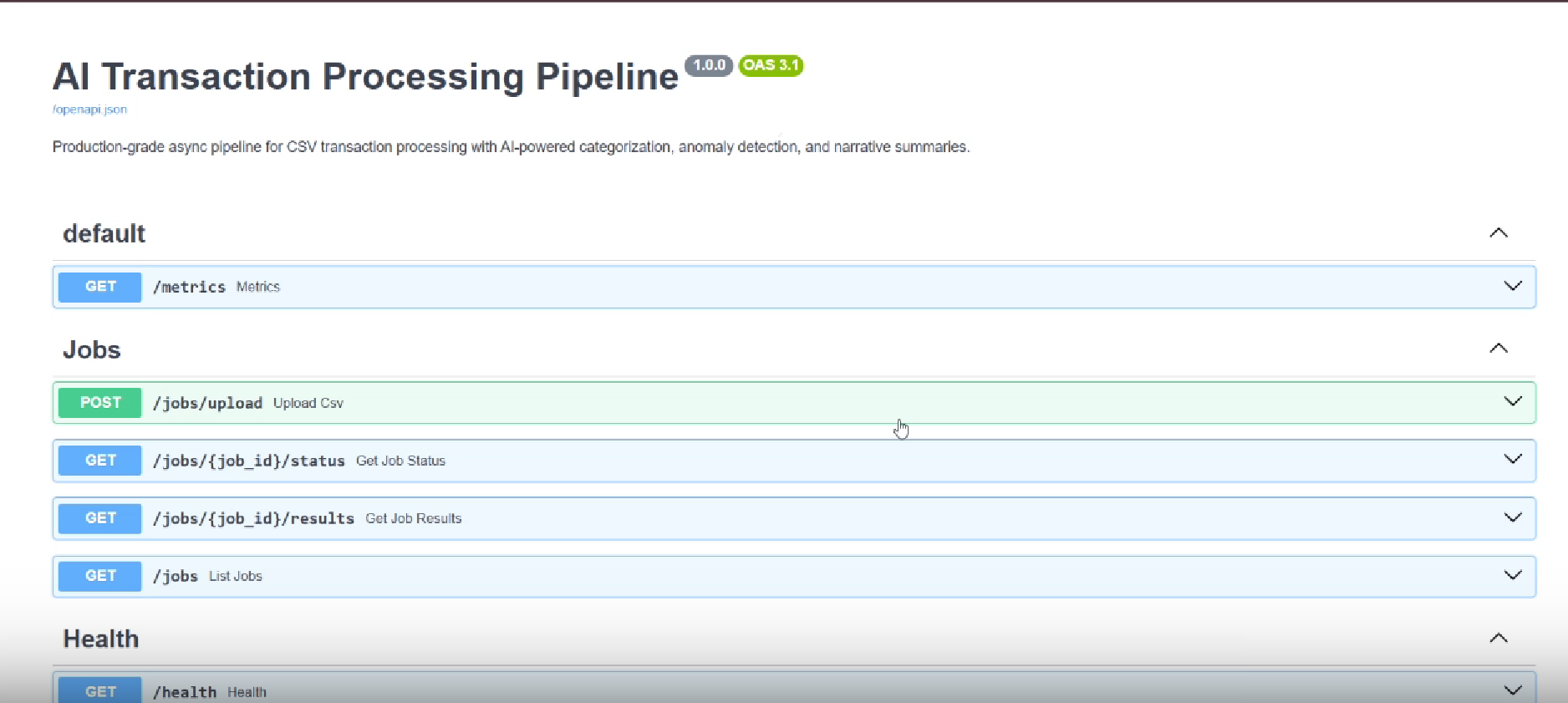 AI Transaction Pipeline